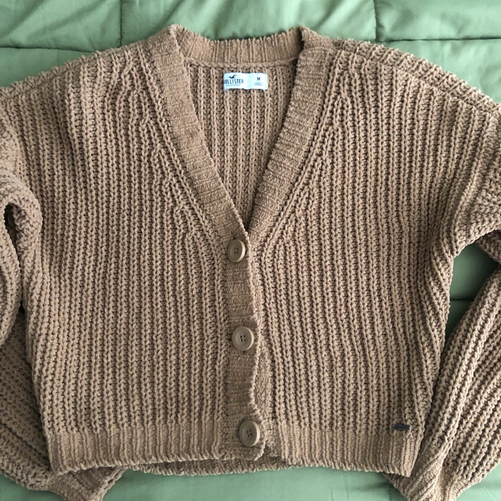 Brown Hollister Knit Cardigan
